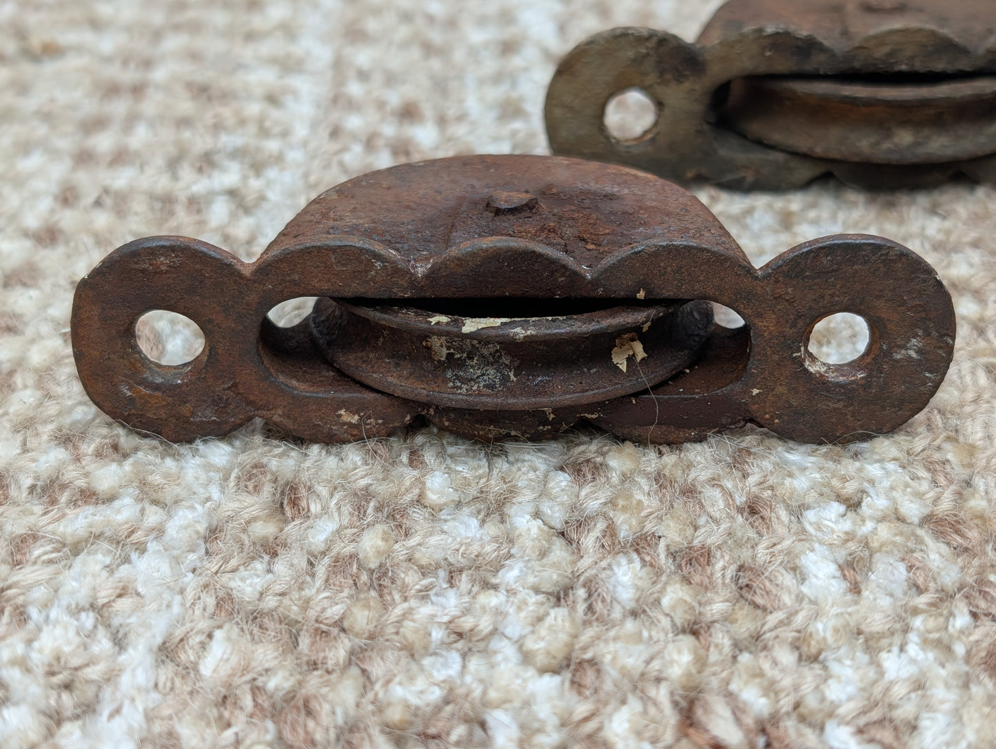 3 Antique Window Sash Weight Pulleys