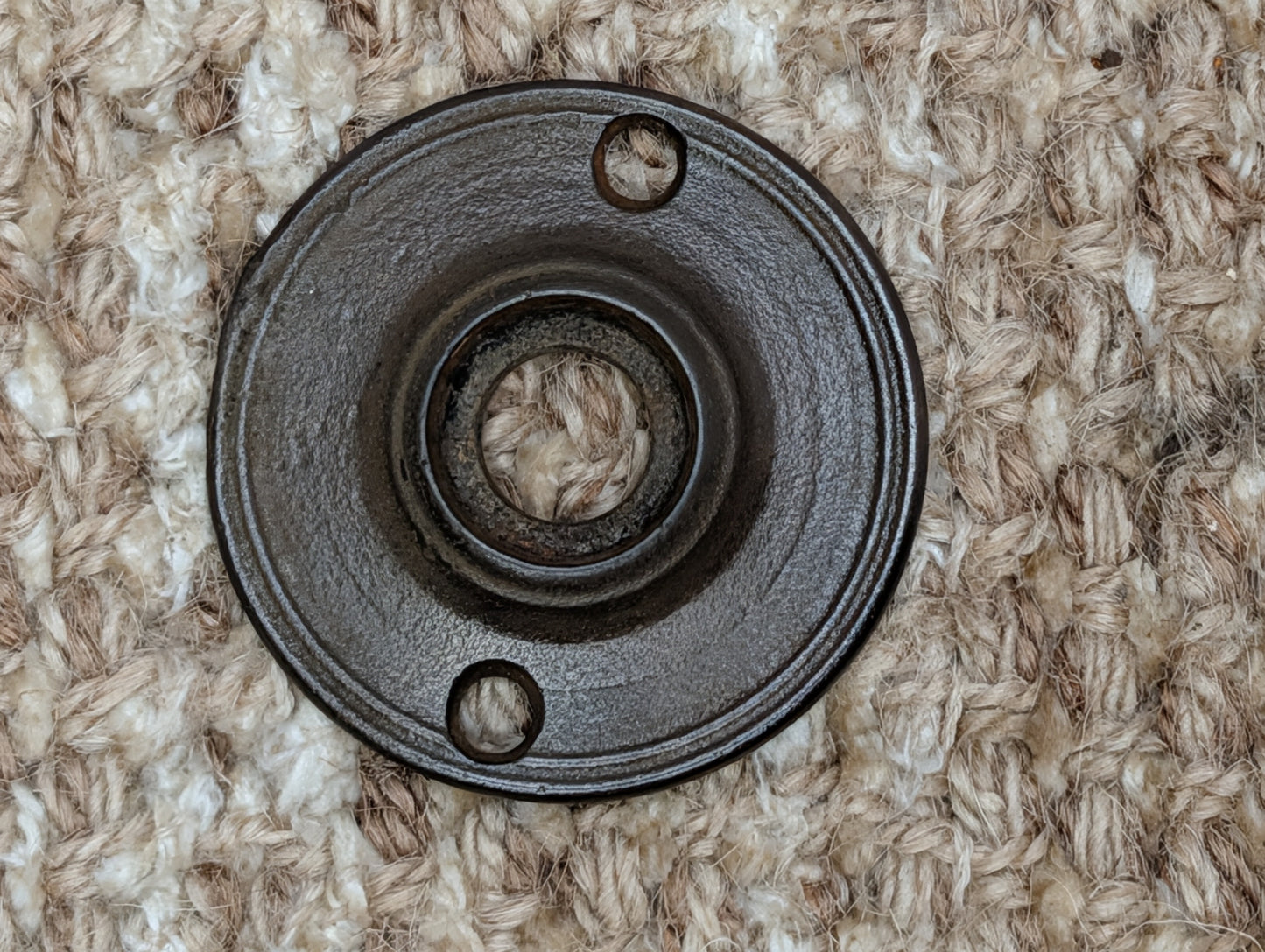 1 7/8" Antique Cast Iron Rosette Escutcheon For Door Knob