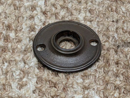 1 7/8" Antique Cast Iron Rosette Escutcheon For Door Knob