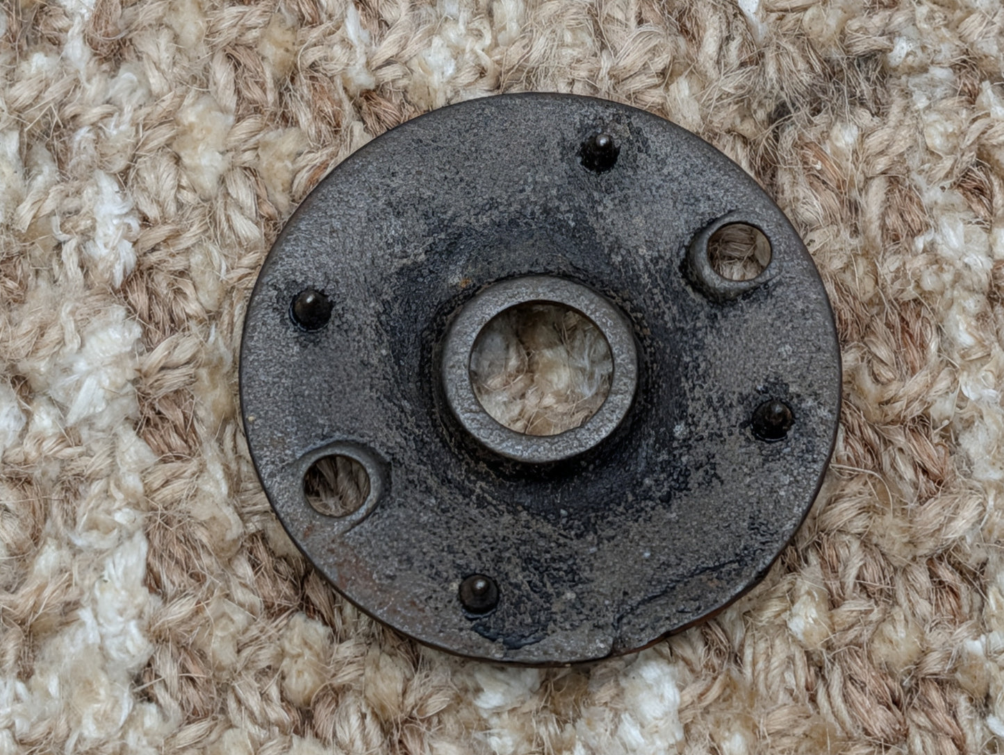 1 7/8" Antique Cast Iron Rosette Escutcheon For Door Knob