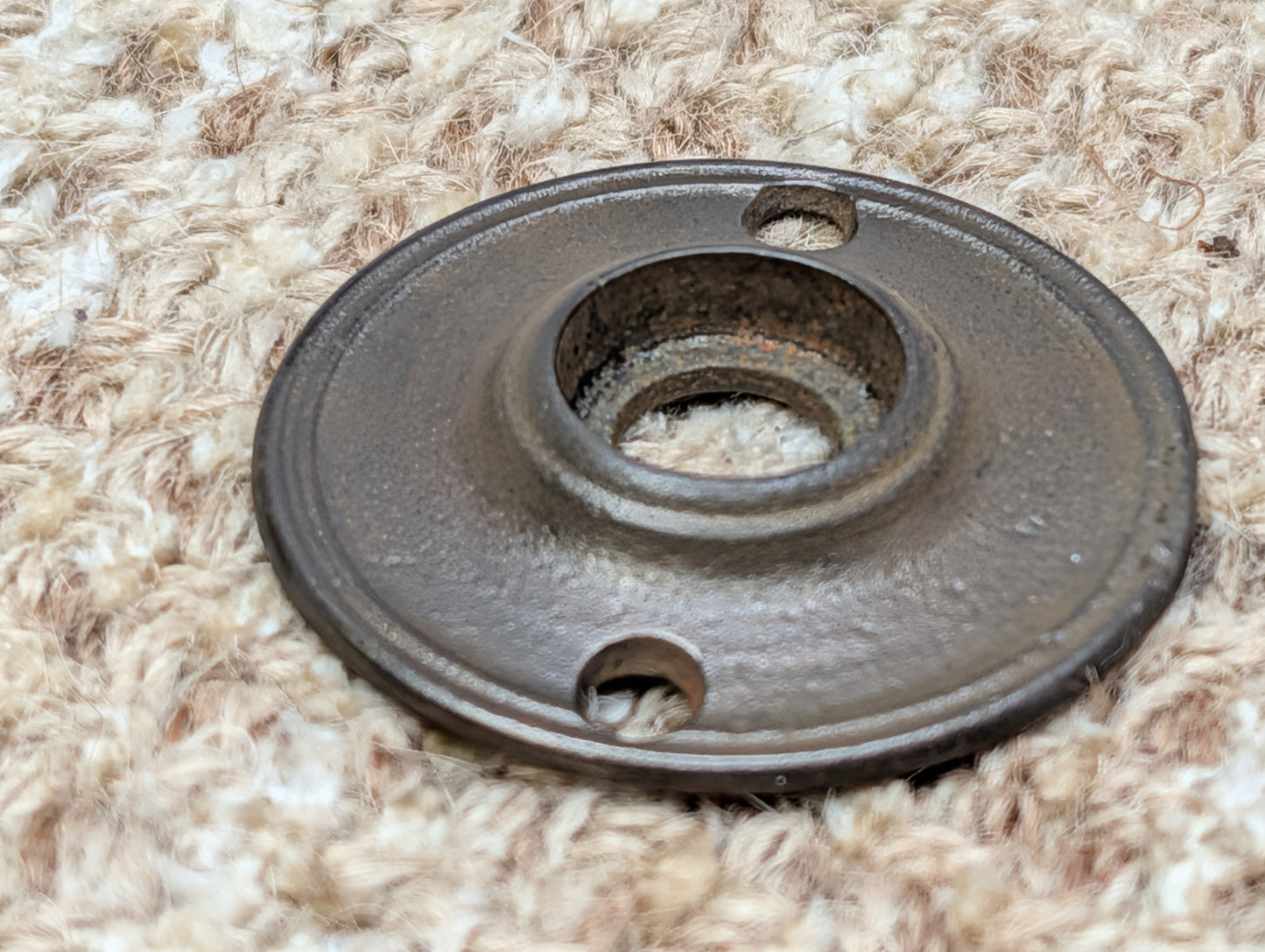 1 7/8" Antique Cast Iron Rosette Escutcheon For Door Knob