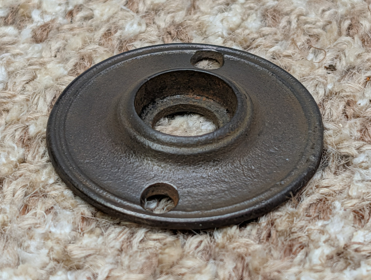 1 7/8" Antique Cast Iron Rosette Escutcheon For Door Knob