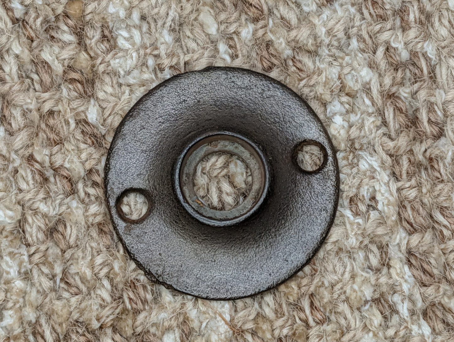 1 7/8" Antique Cast Iron Rosette Escutcheon For Door Knob