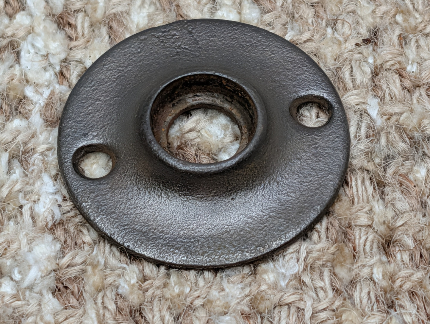 1 7/8" Antique Cast Iron Rosette Escutcheon For Door Knob