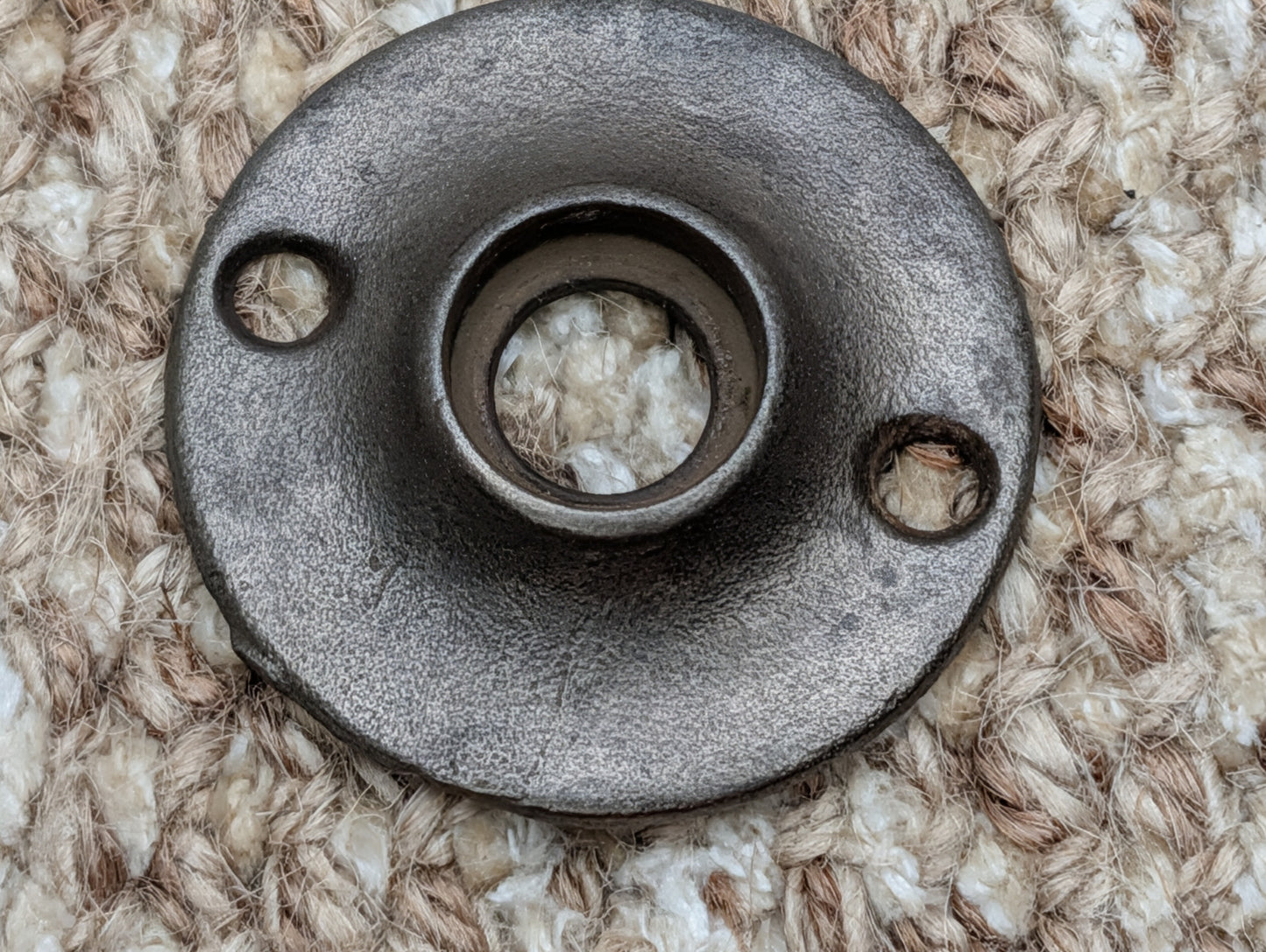 1 7/8" Antique Cast Iron Rosette Escutcheon For Door Knob