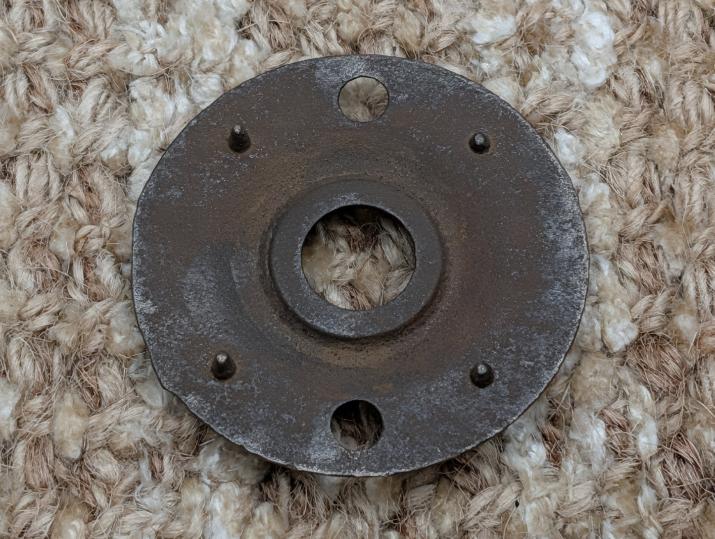 1 7/8" Antique Cast Iron Rosette Escutcheon For Door Knob