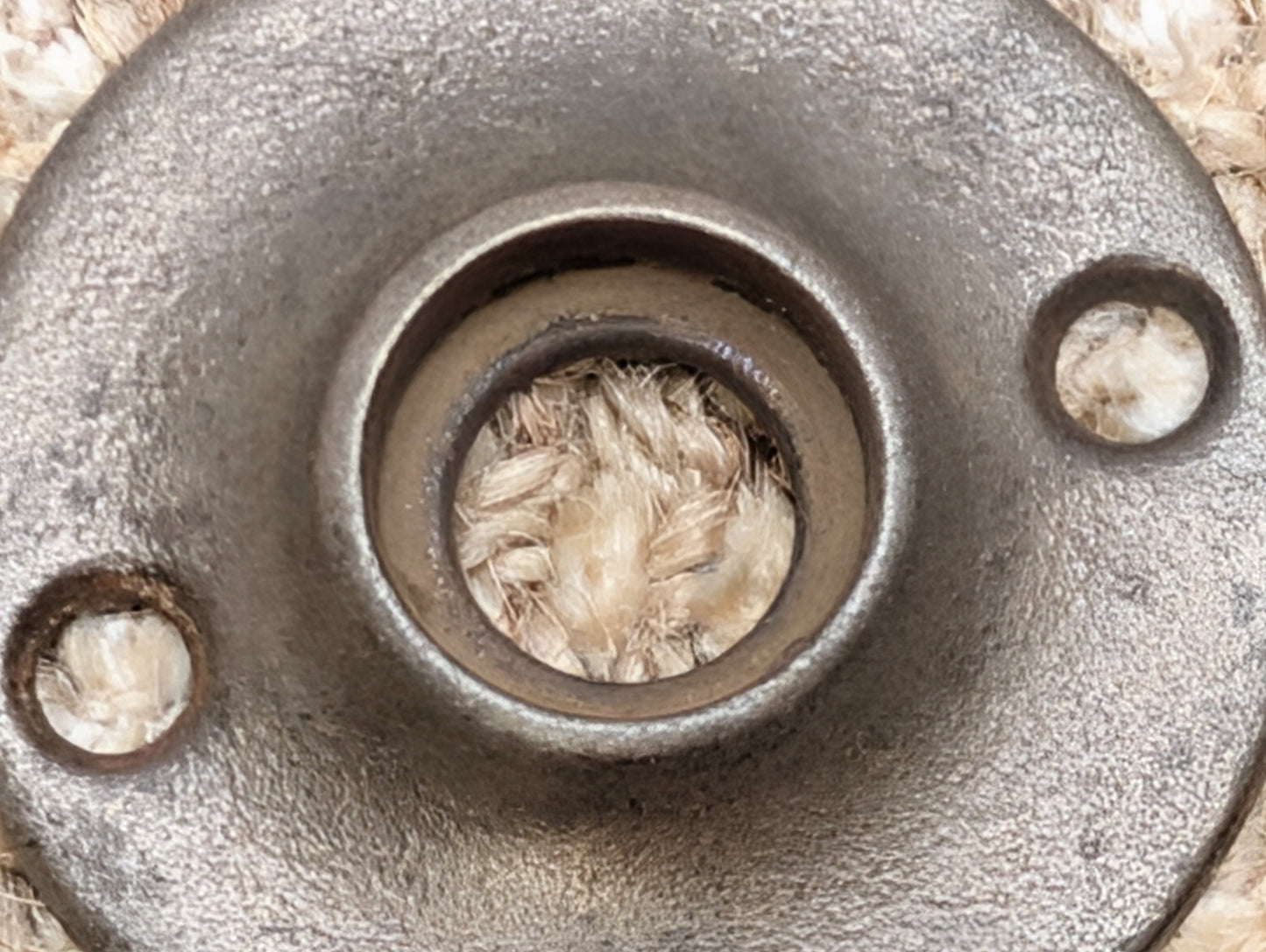 1 7/8" Antique Cast Iron Rosette Escutcheon For Door Knob