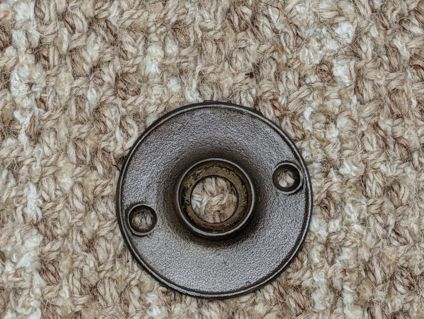 1 7/8" Antique Cast Iron Rosette Escutcheon For Door Knob
