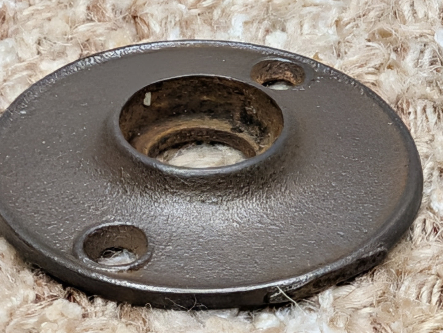 1 7/8" Antique Cast Iron Rosette Escutcheon For Door Knob