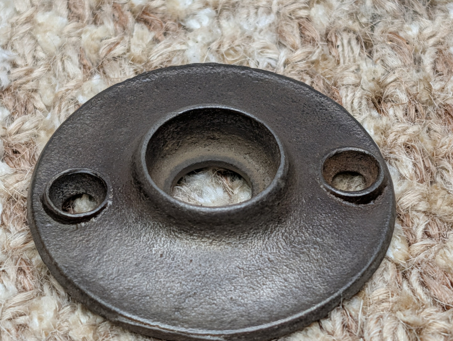 1 7/8" Antique Cast Iron Rosette Escutcheon For Door Knob