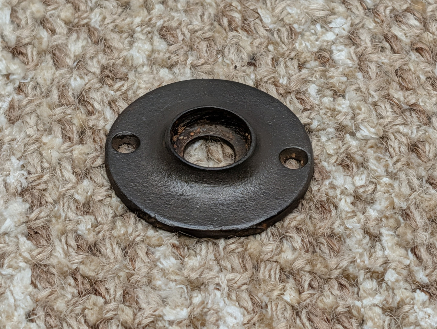 1 3/4" Antique Cast Iron Rosette Escutcheon For Door Knob