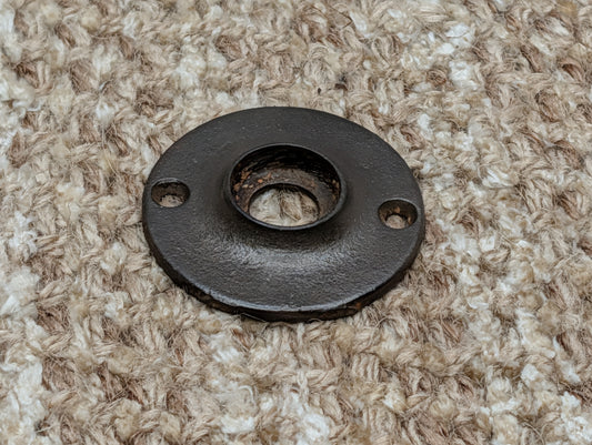 1 3/4" Antique Cast Iron Rosette Escutcheon For Door Knob