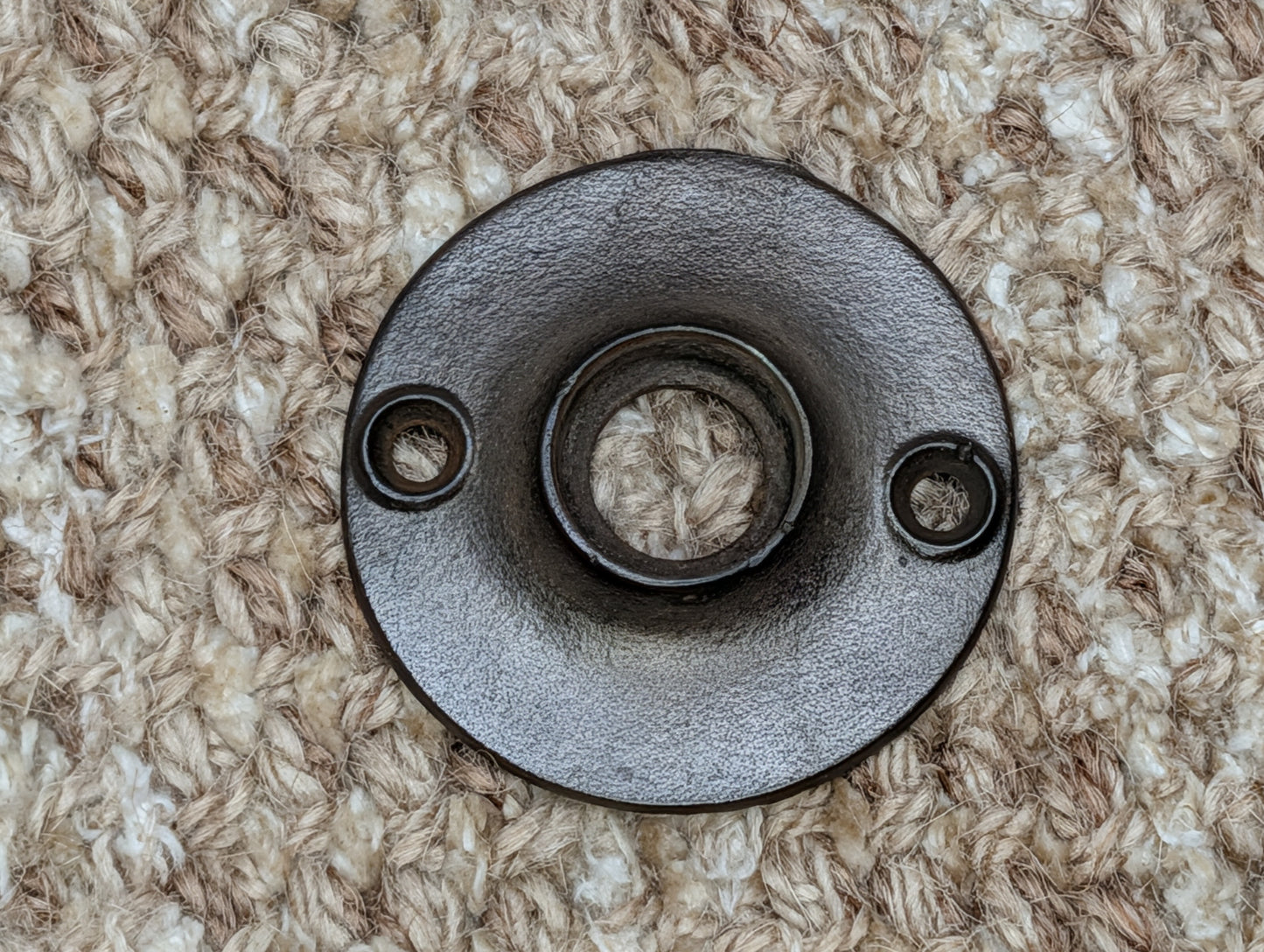 1 7/8" Antique Cast Iron Rosette Escutcheon For Door Knob