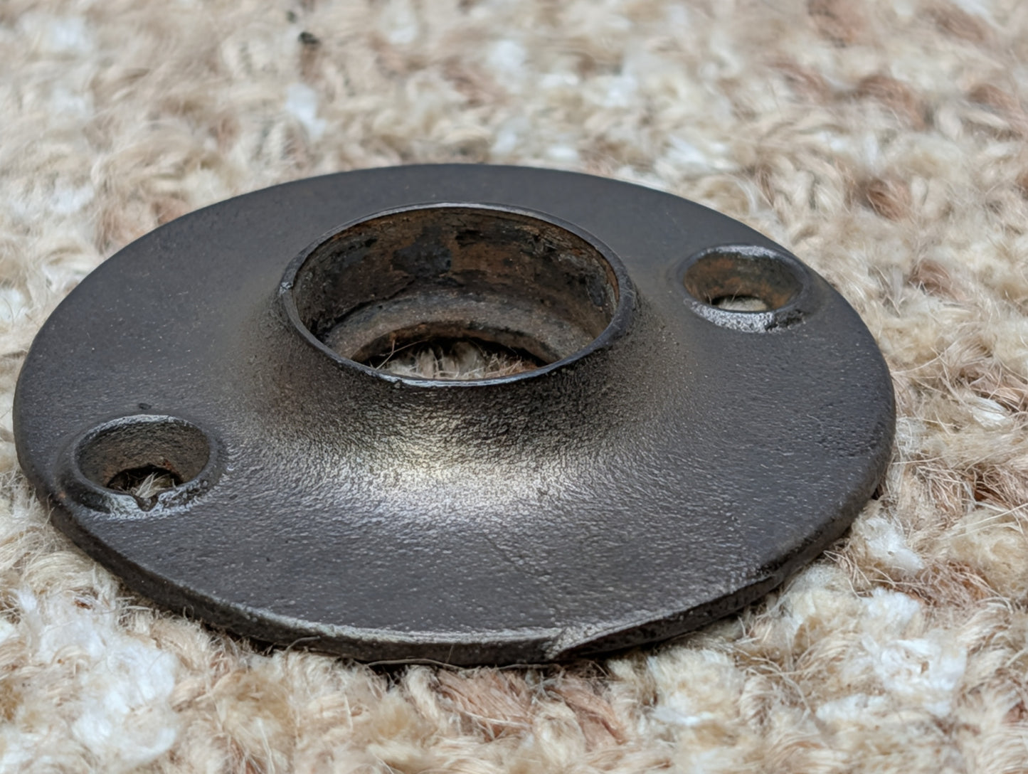 1 7/8" Antique Cast Iron Rosette Escutcheon For Door Knob