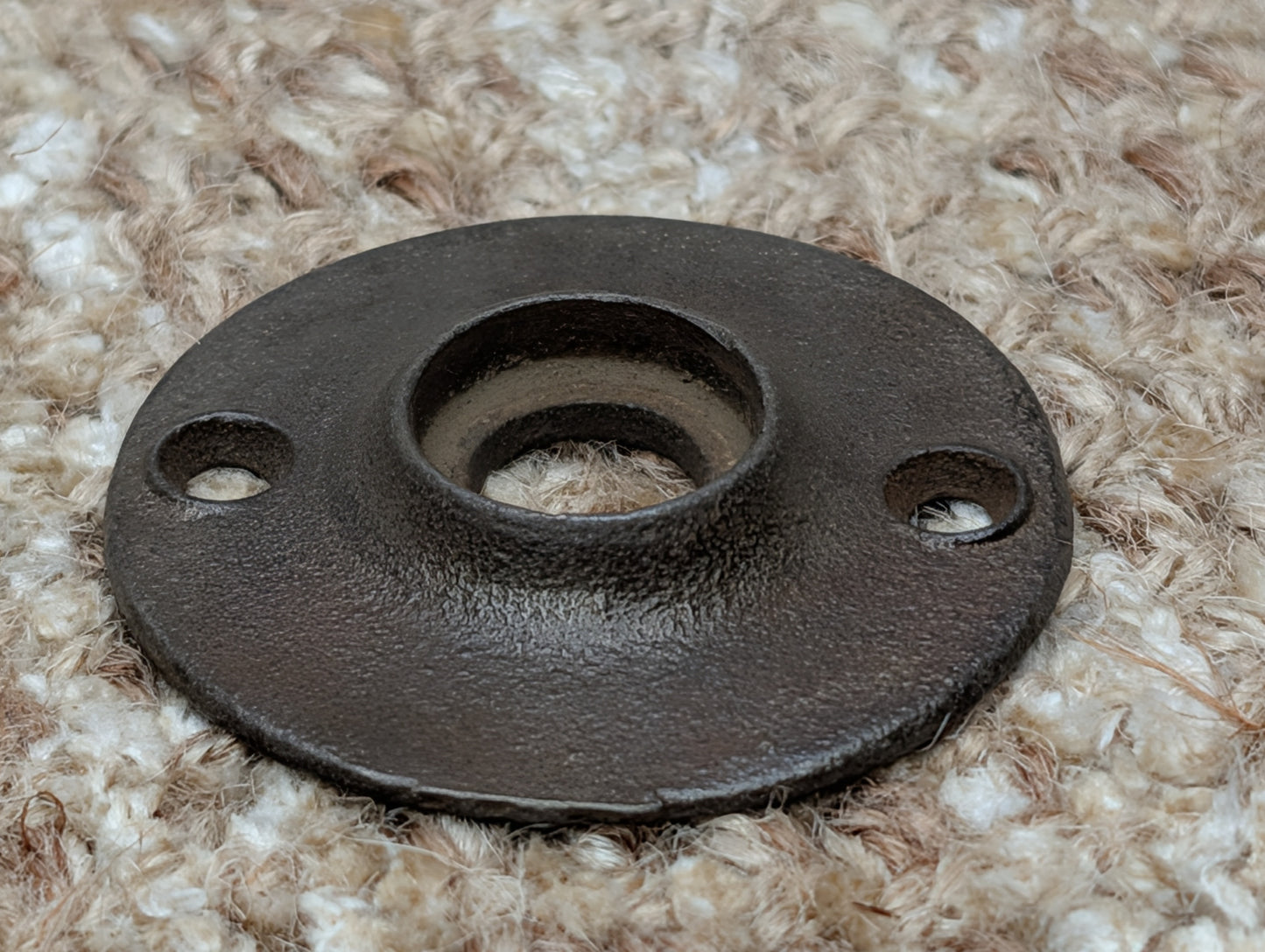 1 7/8" Antique Cast Iron Rosette Escutcheon For Door Knob