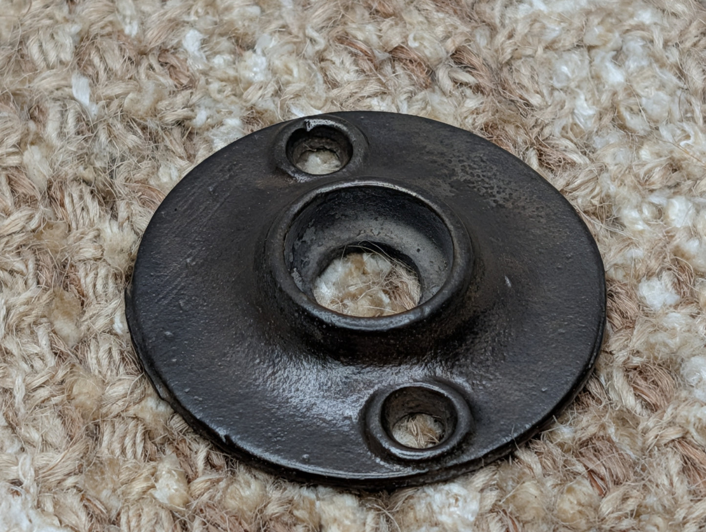 1 7/8" Antique Cast Iron Rosette Escutcheon For Door Knob