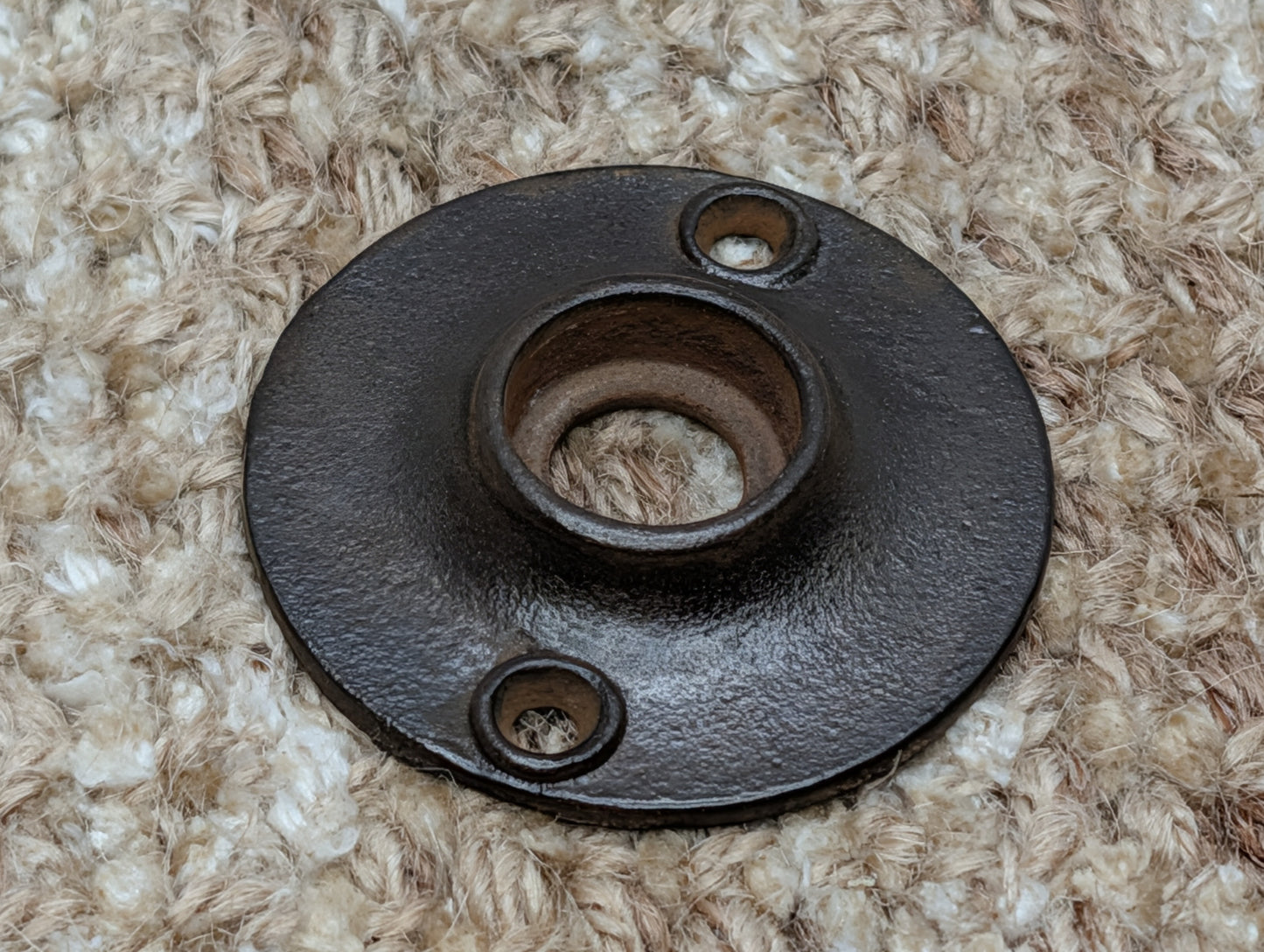 1 7/8" Antique Cast Iron Rosette Escutcheon For Door Knob