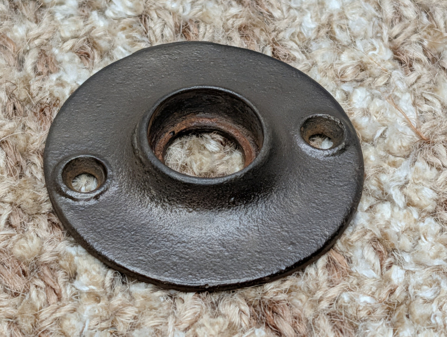 1 7/8" Antique Cast Iron Rosette Escutcheon For Door Knob