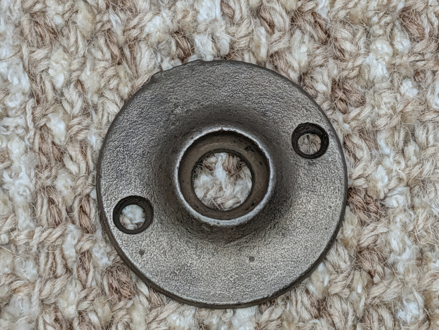 1 13/16" Antique Cast Iron Rosette Escutcheon For Door Knob