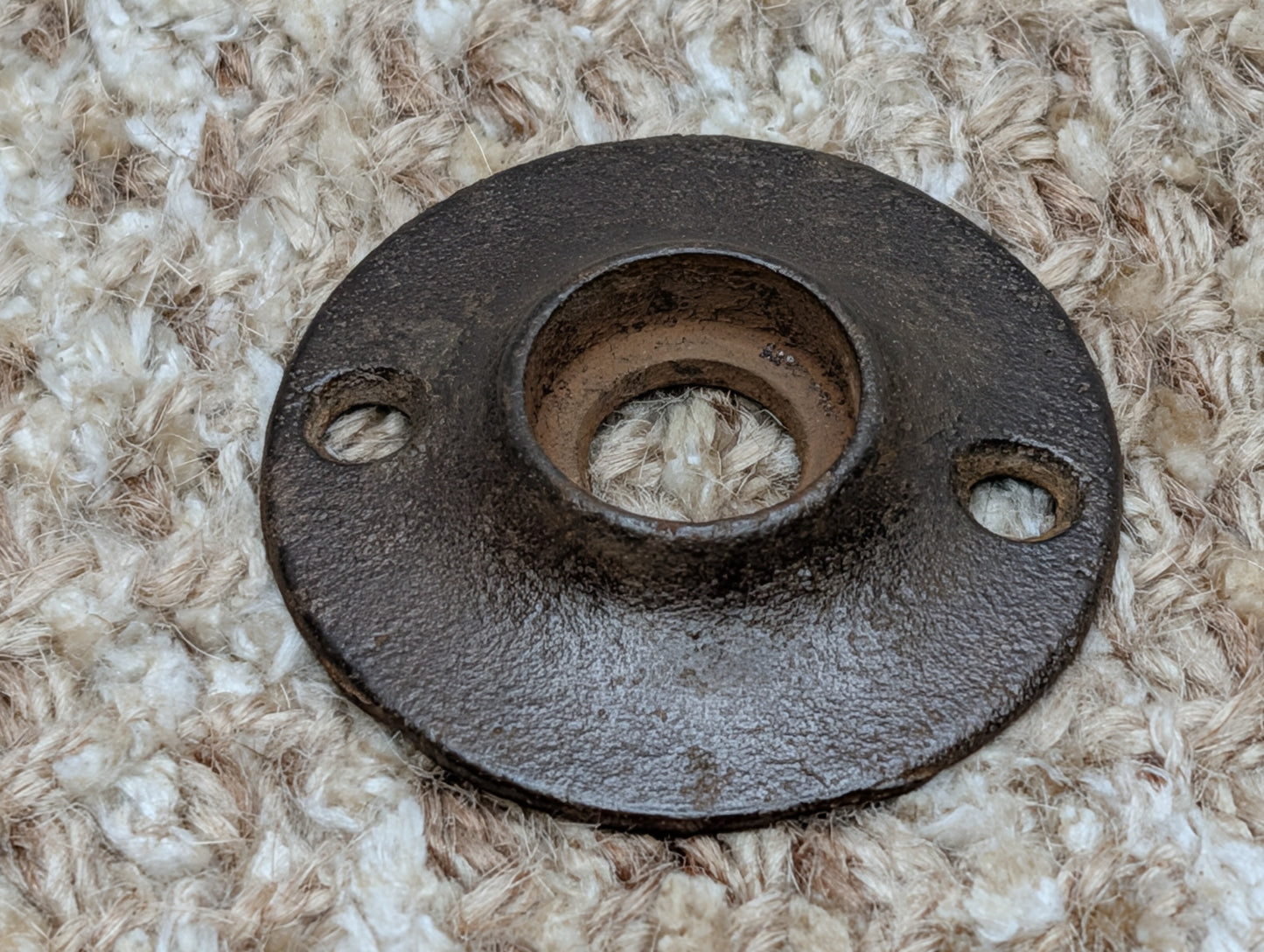 1 13/16" Antique Cast Iron Rosette Escutcheon For Door Knob