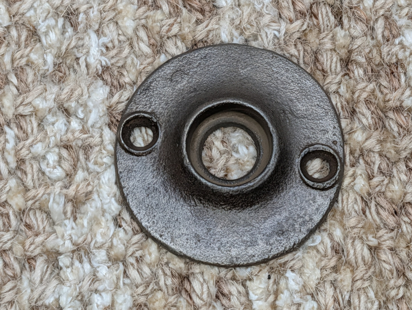 1 15/16" Antique Cast Iron Rosette Escutcheon For Door Knob