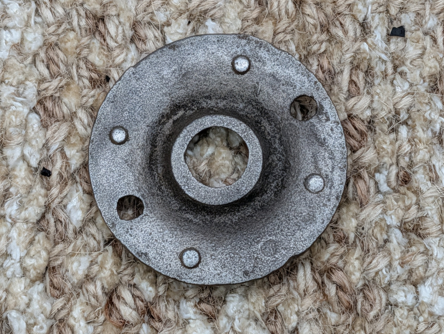 1 15/16" Antique Cast Iron Rosette Escutcheon For Door Knob