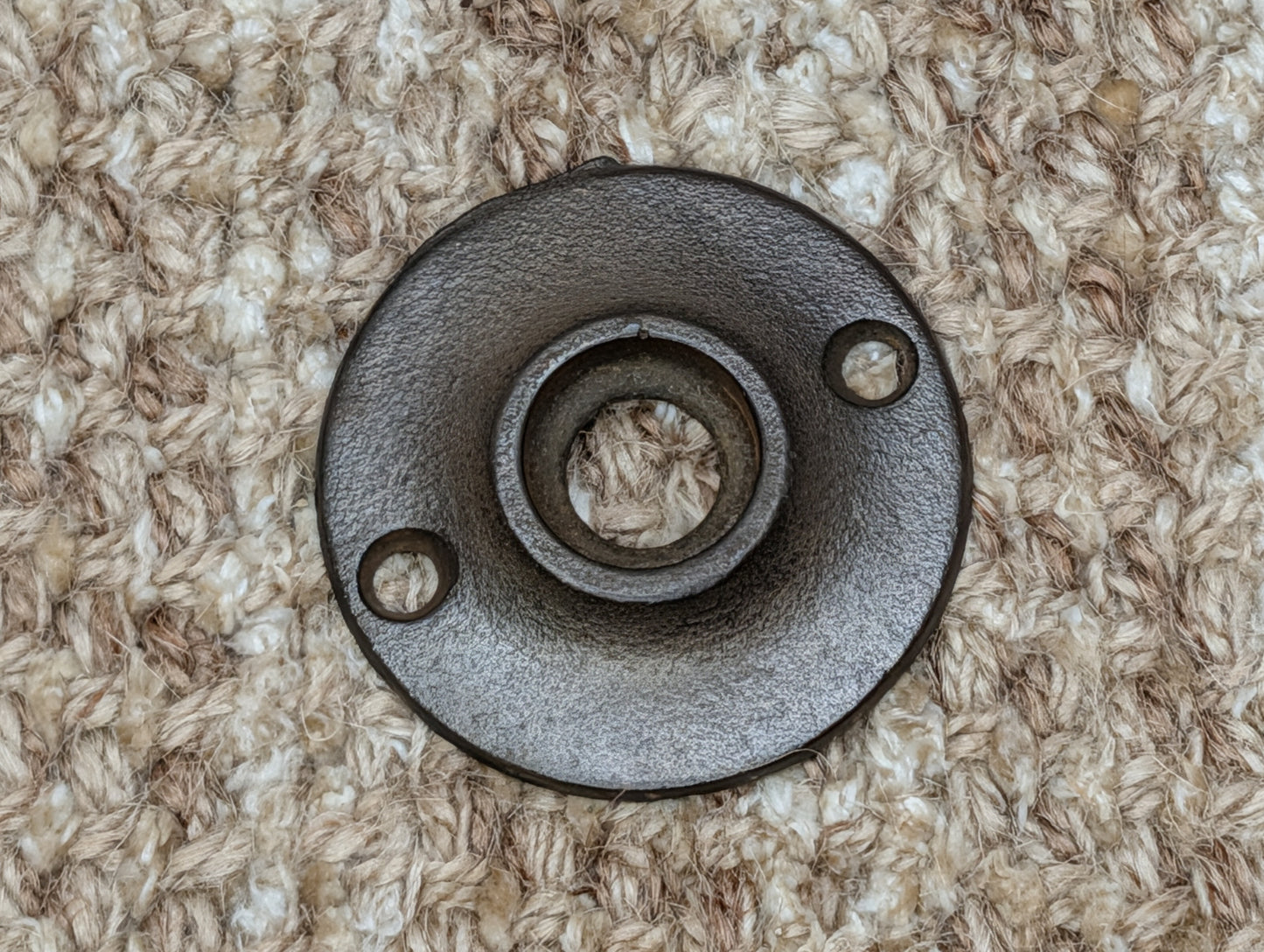2" Antique Cast Iron Rosette Escutcheon For Door Knob