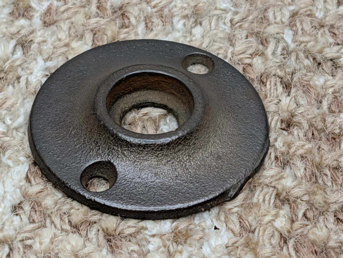 2" Antique Cast Iron Rosette Escutcheon For Door Knob