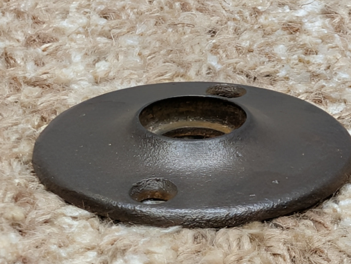 2" Antique Cast Iron Rosette Escutcheon For Door Knob
