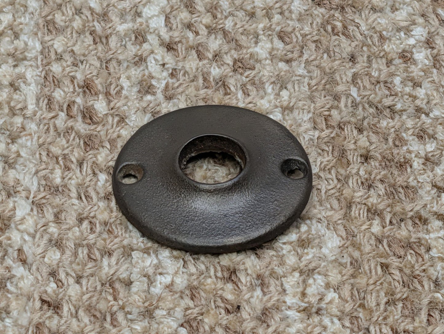 2 1/8" Antique Cast Iron Rosette Escutcheon For Door Knob