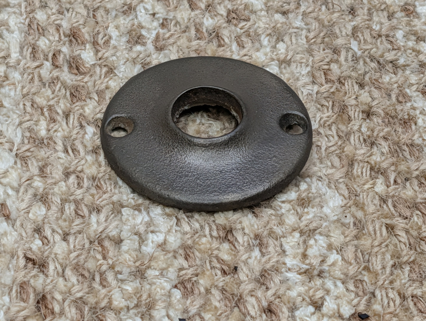 2 1/8" Antique Cast Iron Rosette Escutcheon For Door Knob