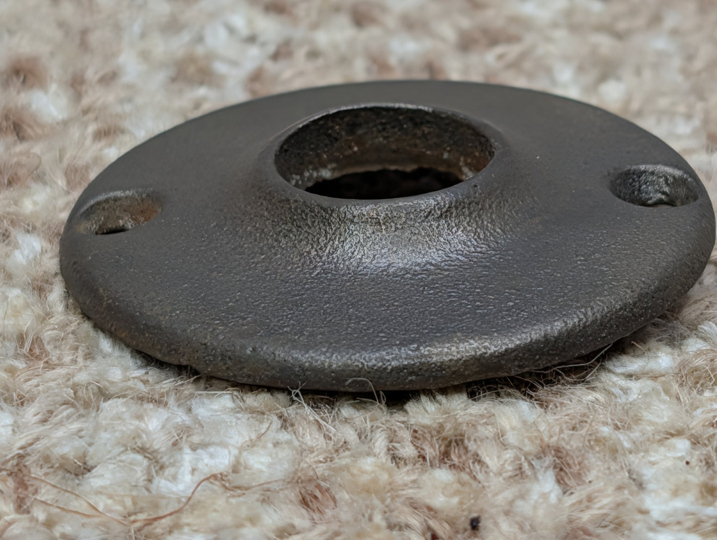 2 1/8" Antique Cast Iron Rosette Escutcheon For Door Knob