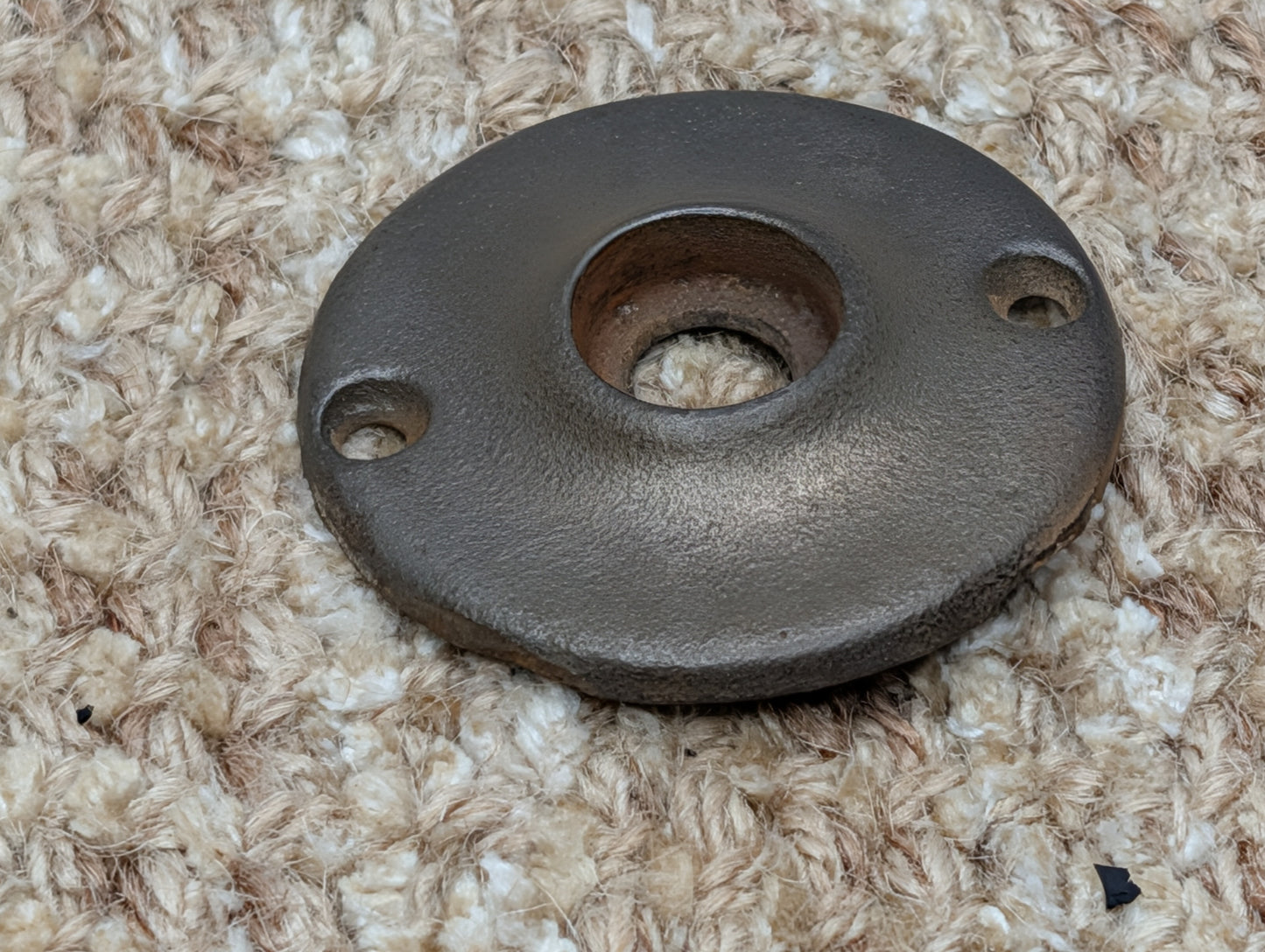 2 1/8" Antique Cast Iron Rosette Escutcheon For Door Knob