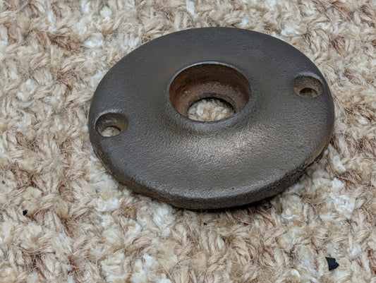 2 1/8" Antique Cast Iron Rosette Escutcheon For Door Knob