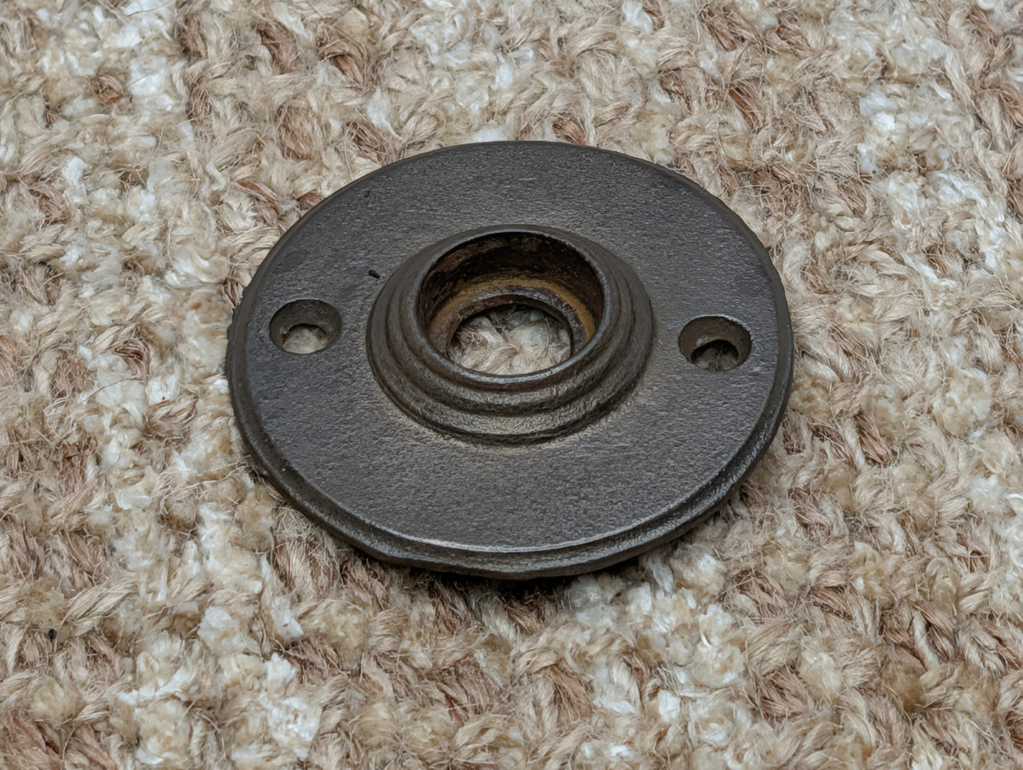 2" Antique Cast Iron Rosette Escutcheon For Door Knob
