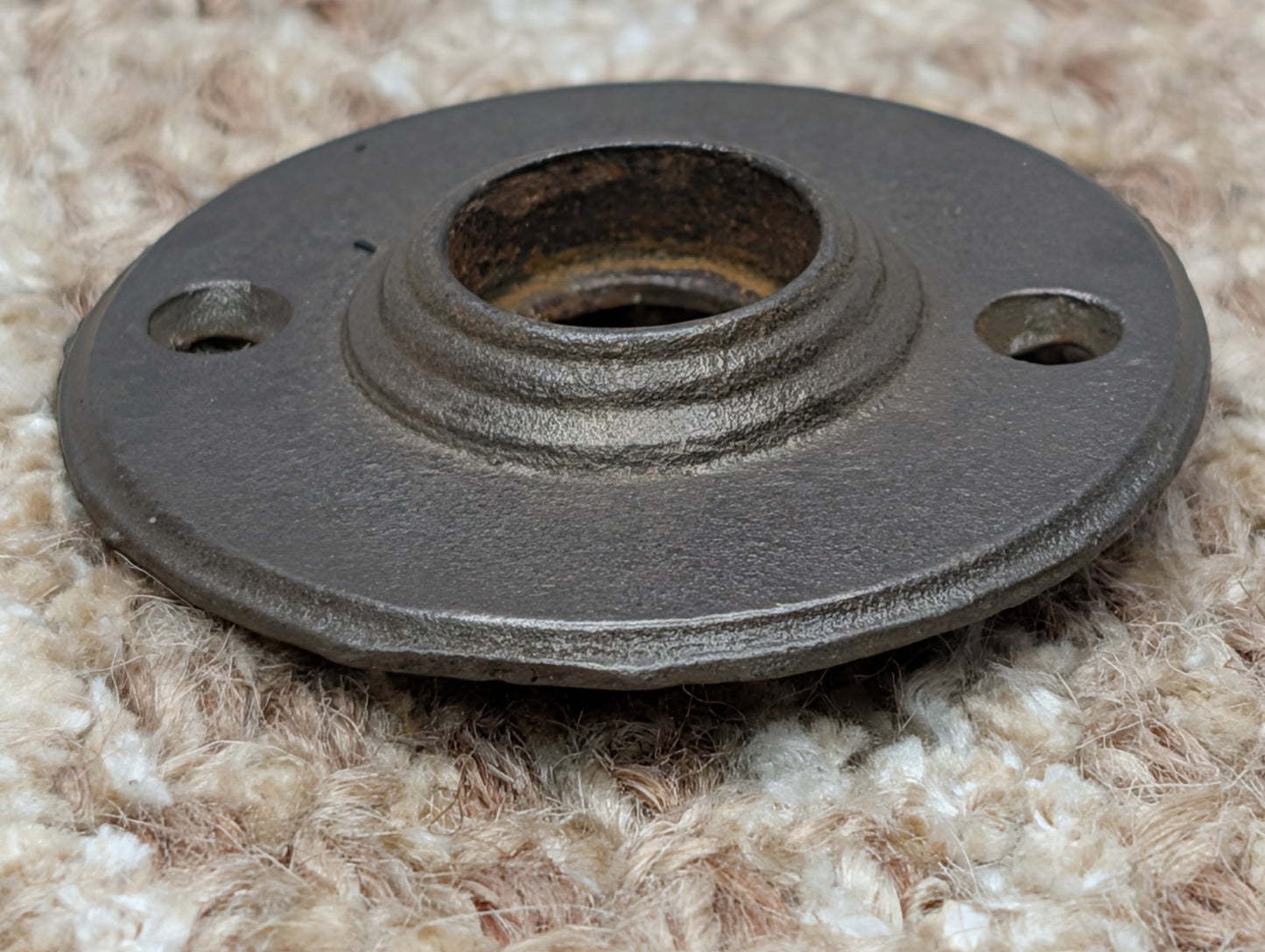 2" Antique Cast Iron Rosette Escutcheon For Door Knob