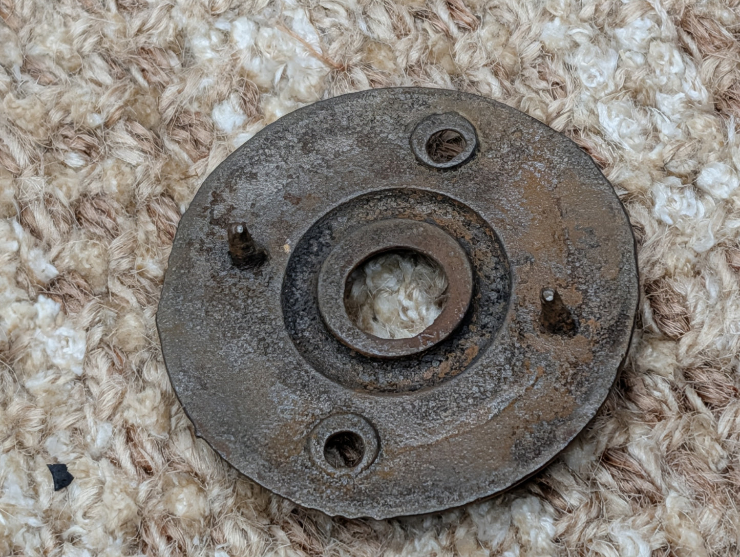 2" Antique Cast Iron Rosette Escutcheon For Door Knob