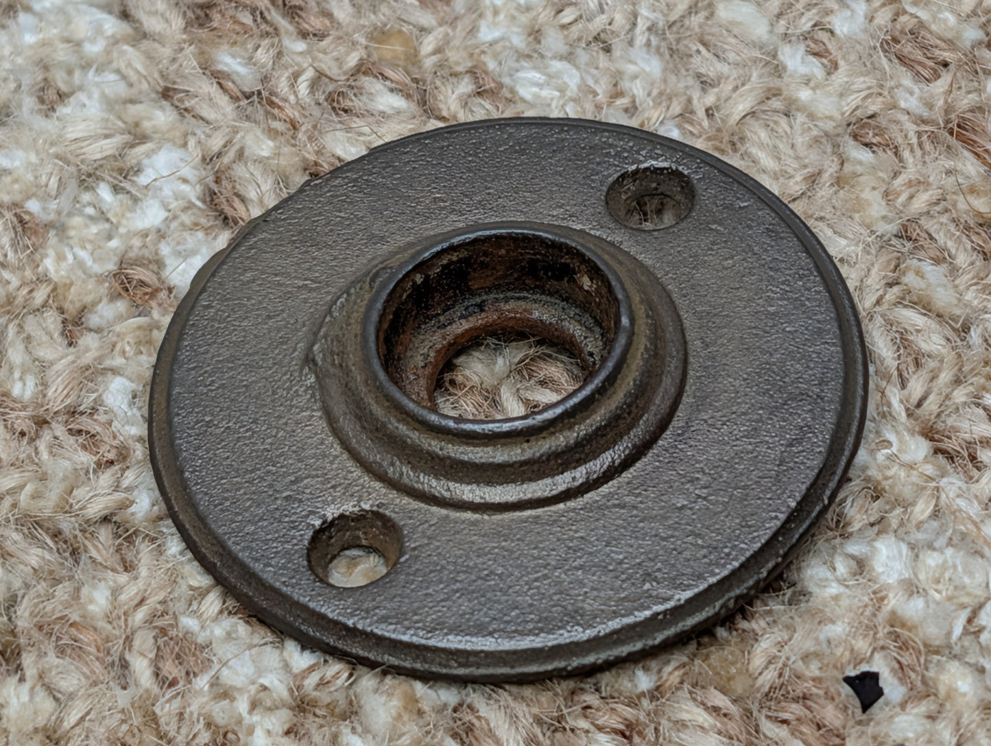 2" Antique Cast Iron Rosette Escutcheon For Door Knob