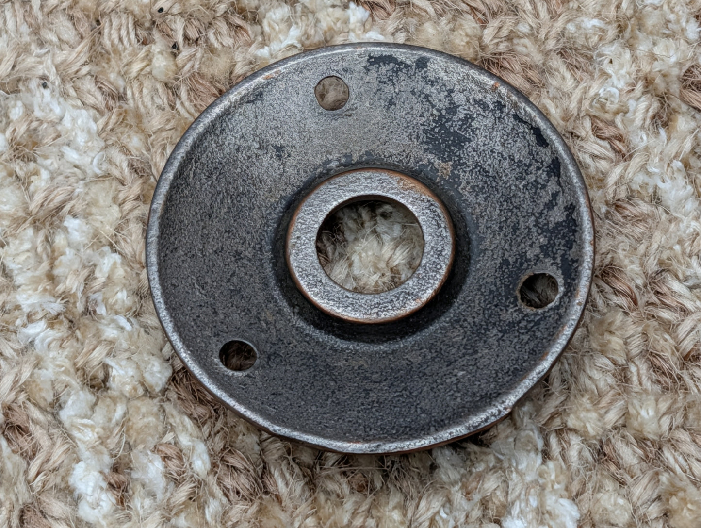 2" Antique Ornate Cast Iron Rosette Escutcheon For Door Knob