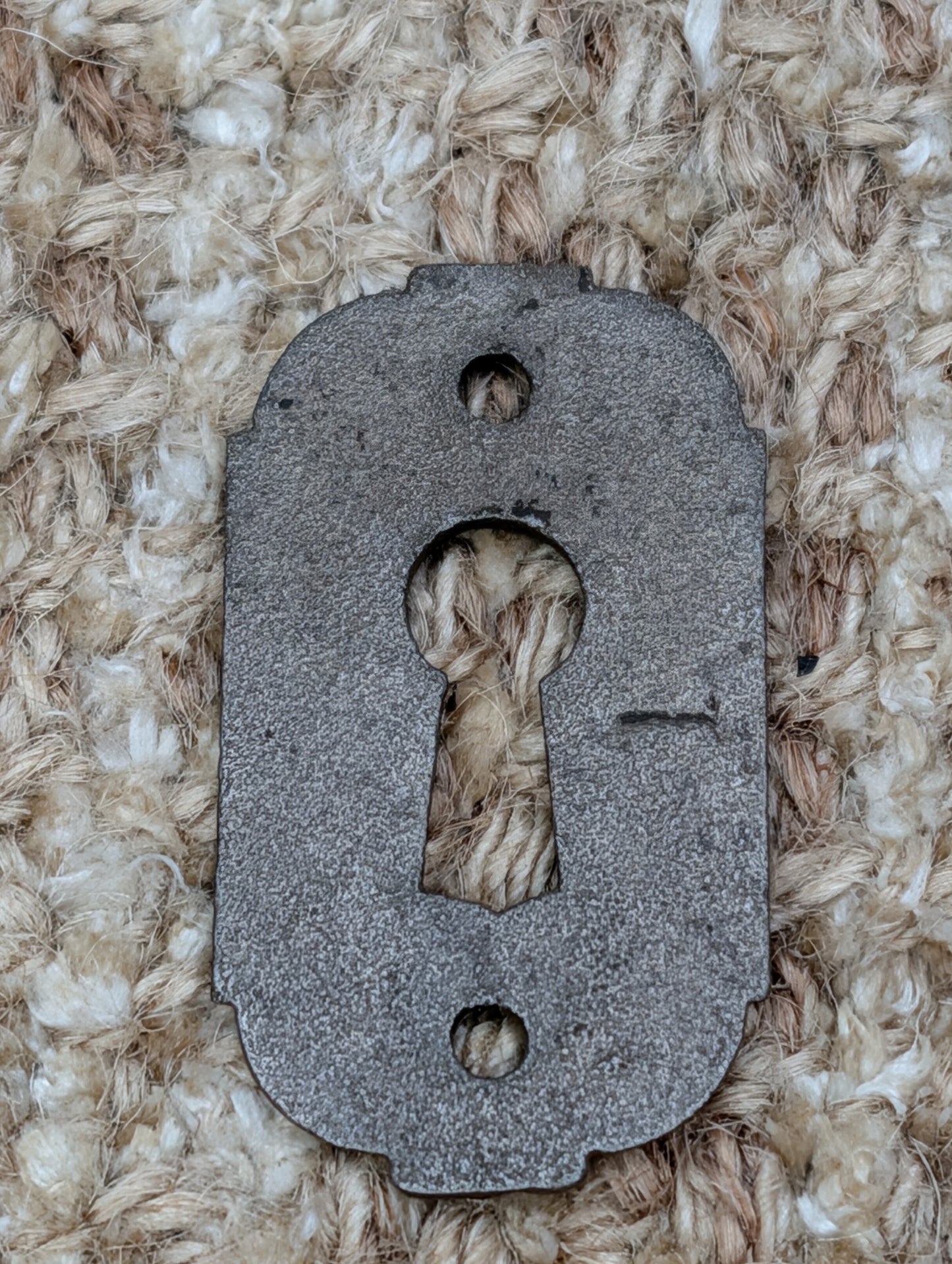 Antique Cast Iron Key Hole Cover Escutcheon