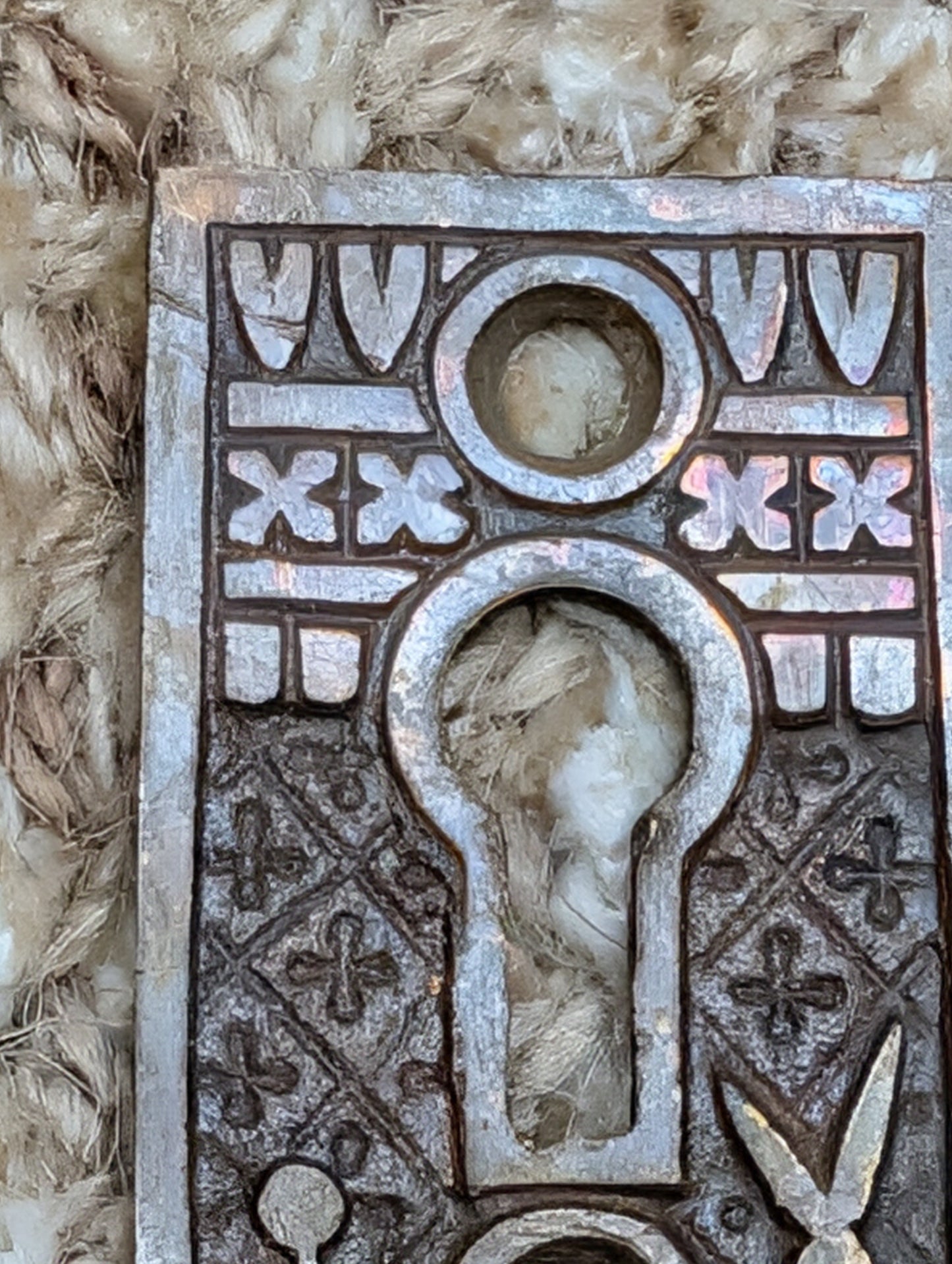 Antique Ornate Brass Key Hole Cover Escutcheon