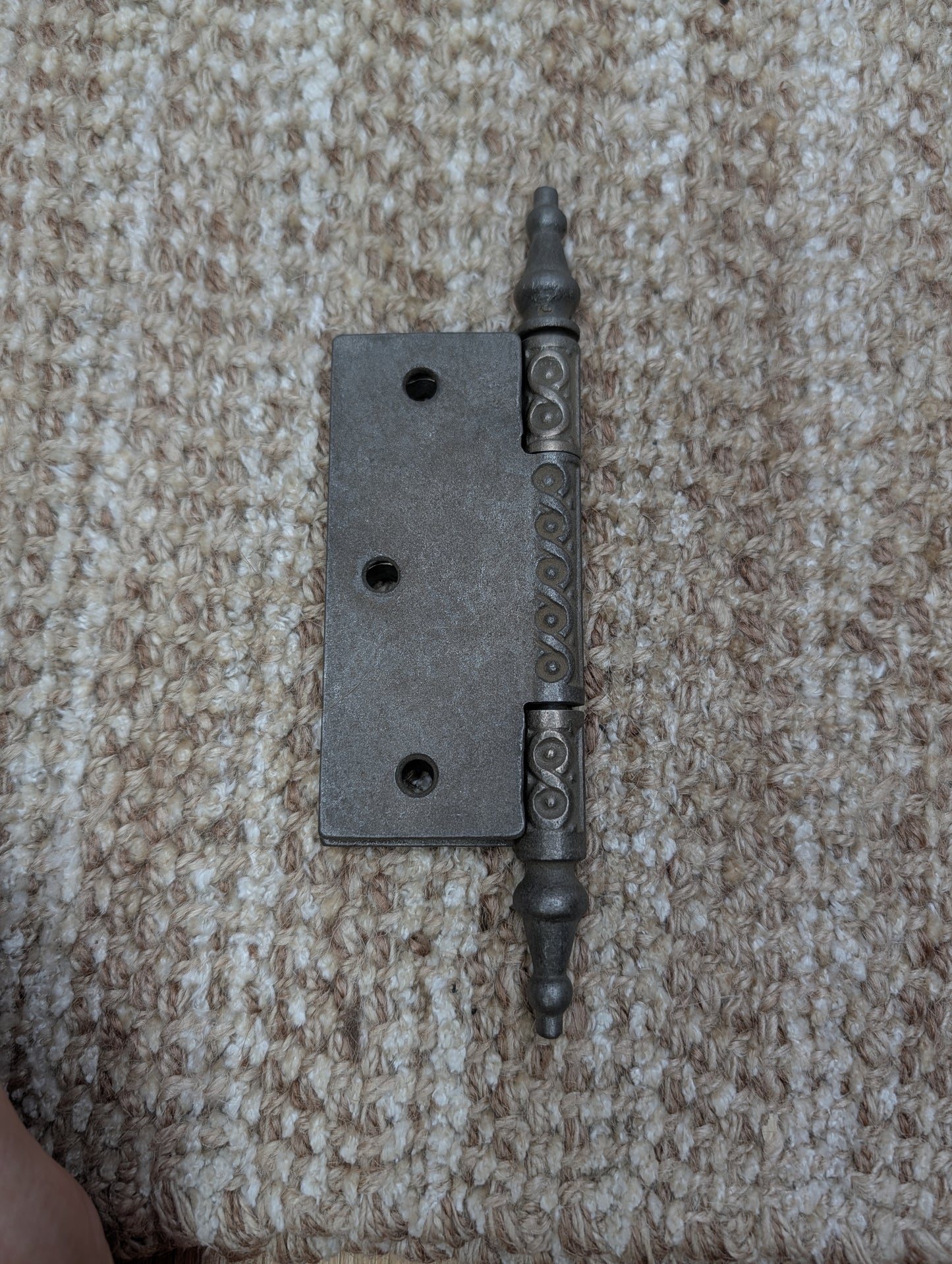3 1/2" x 4" Antique Decorative Cast Iron Steeple Tip Hinge