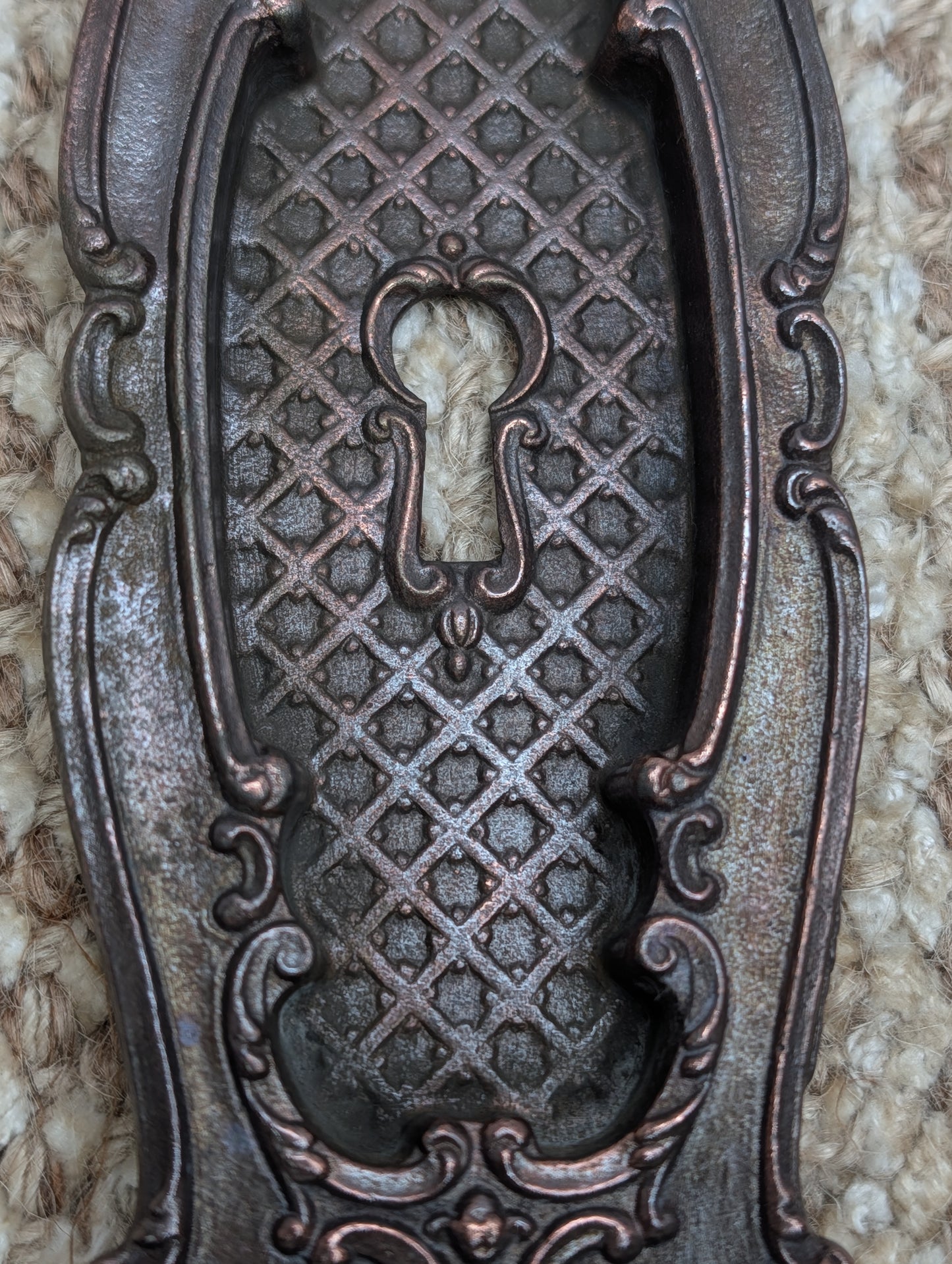 Pair of Antique Cast Iron Pocket Door Hardware Pull-484 RM