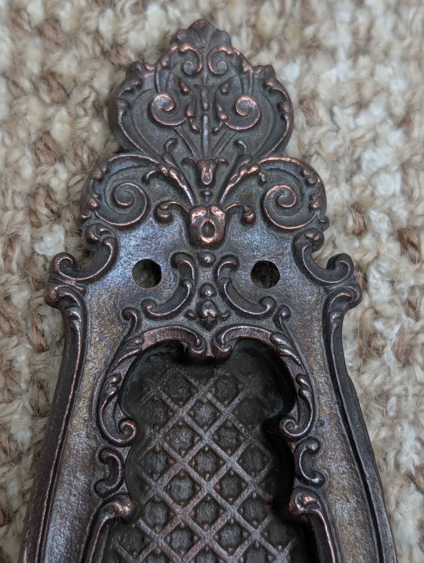 Pair of Antique Cast Iron Pocket Door Hardware Pull-484 RM