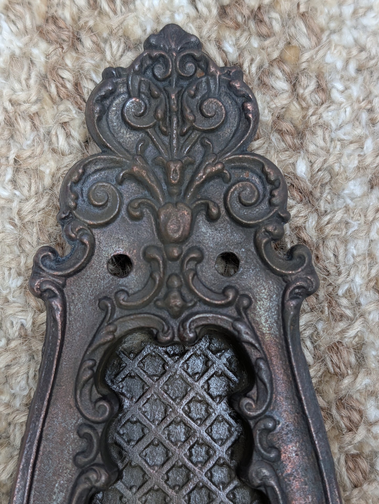 Pair of Antique Cast Iron Pocket Door Hardware Pull-484 RM