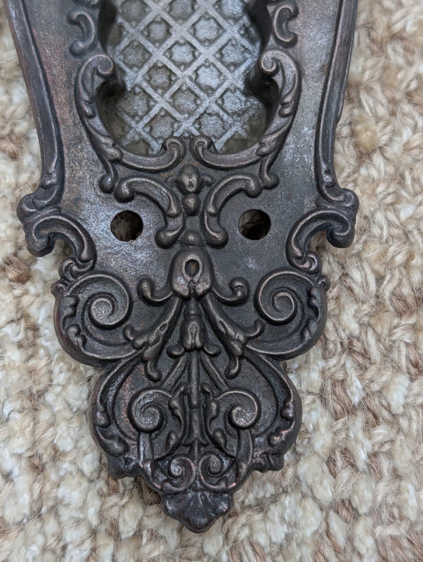 Pair of Antique Cast Iron Pocket Door Hardware Pull-484 RM