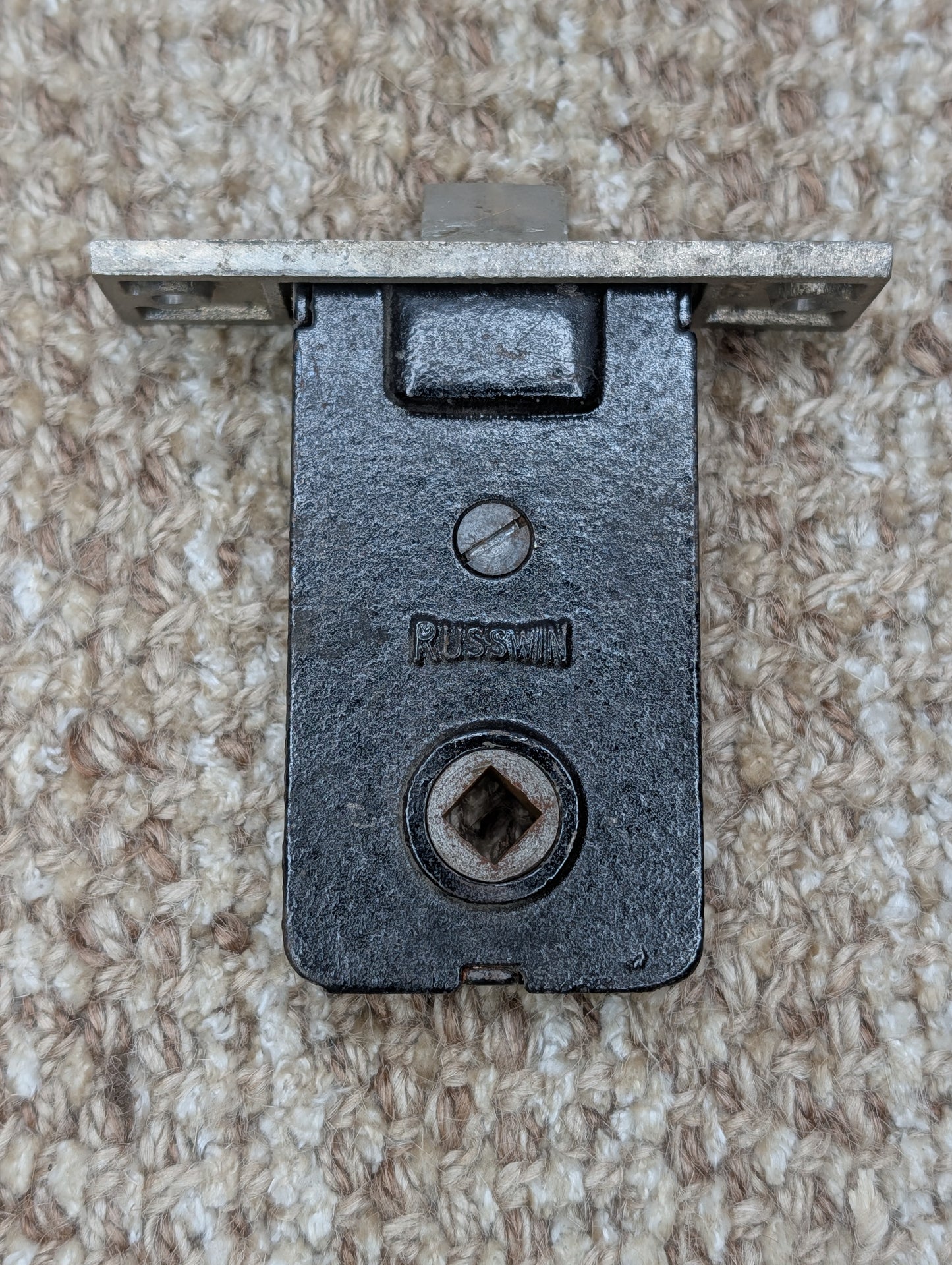 Antique Russwin #029 Mortise, Door Knob w/Thumb Turn and Rosette
