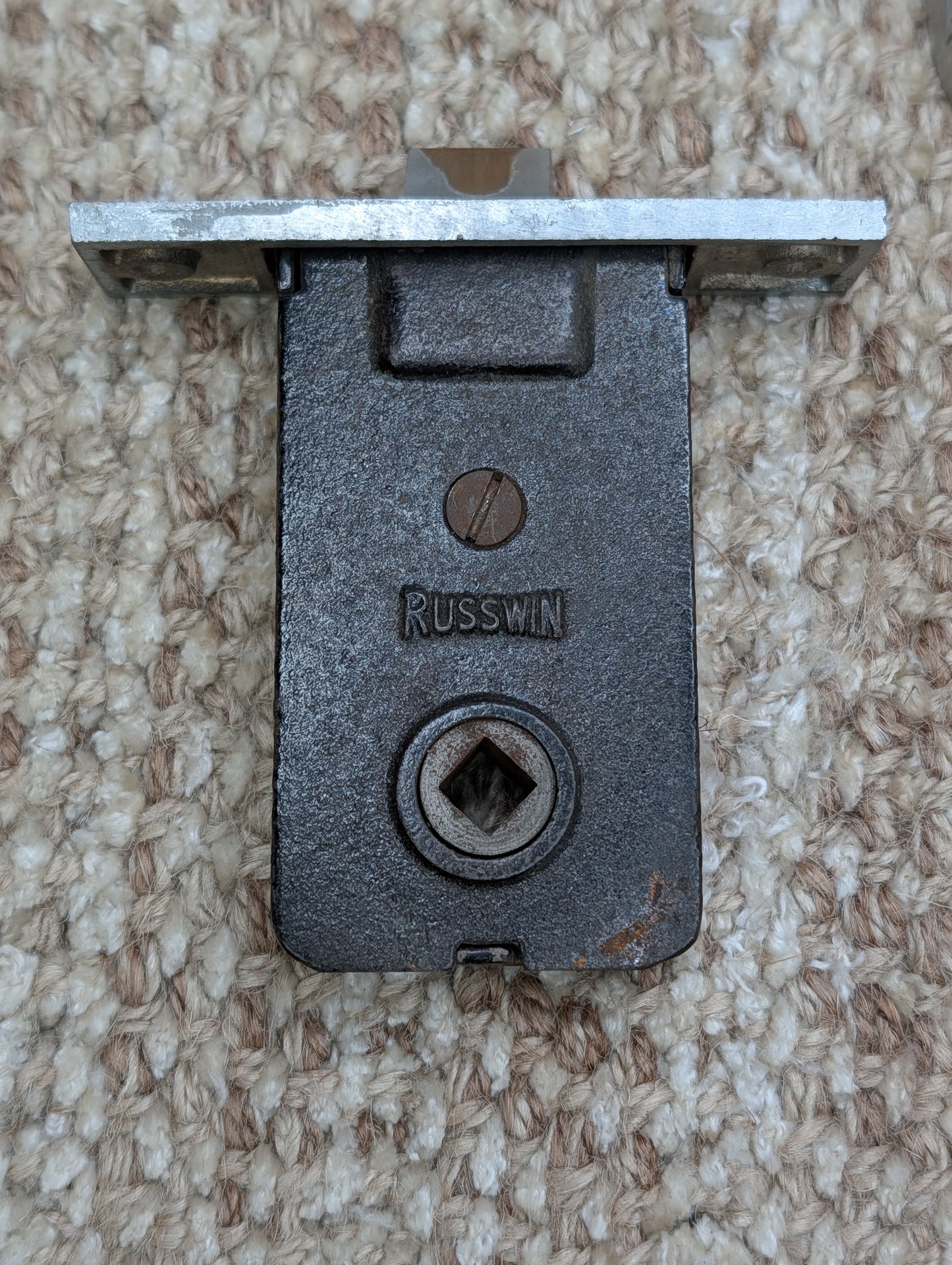 Antique Russwin #029 Mortise, Door Knob w/Thumb Turn and Rosette