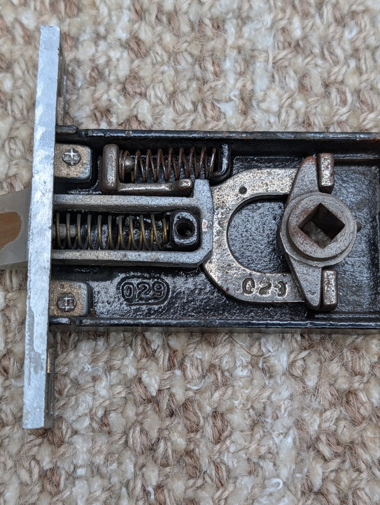 Antique Russwin #029 Mortise, Door Knob w/Thumb Turn and Rosette