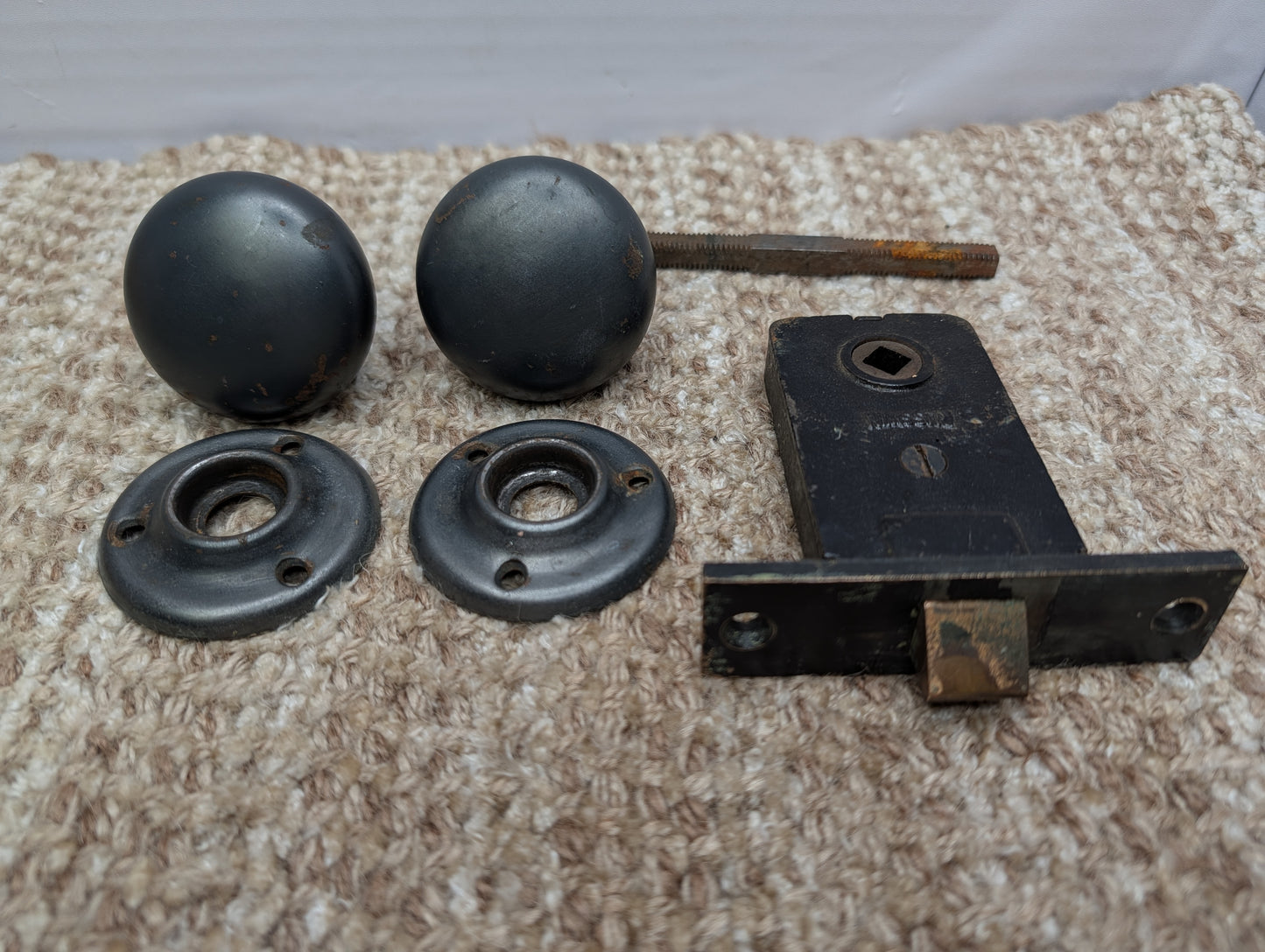 Antique Russwin #029 Mortise, Door Knobs and Rosettes